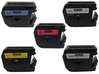 NEOUZA Combo Set 5PK Compatible for Brother M Series Label Tape Cartridge 9mm x 8m 3/8" x 26.2ft