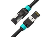 LINKUP [Fluke Certified] Cat7 Ethernet Cable -20 FT (1 Pack) 10G Double Shielded RJ45 S/FTP Patch Cables | for Network Internet LAN Switch Panel Router Gaming | Extreme High Speed |26AWG Black