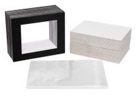Golden State Art, Acid Free, Pack of 50 11x14 Black Picture Mats Mattes with White Core Bevel Cut for 8x10 Photo + Backing + Bags