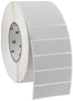 Brady THT-18-428-3 3" Width x 1" Height, B-428 Metallized Polyester, Matte Finish Silver Thermal Transfer Printable Label (3000 per Roll)