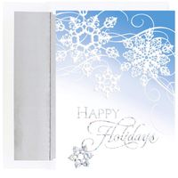 Masterpiece Holiday Collection 16-Count Christmas Cards with Foil Lined Envelopes, Holiday Snowflakes