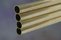 K&S Precision Metals 1153 Round Brass Tubing, 3/8" OD x 0.014" Wall Thickness x 36" Length, Made in USA, pack of 3