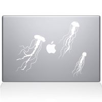 The Decal Guru Jellyfish MacBook Decal Vinyl Sticker - 11" MacBook Air - White (1108-MAC-11A-W)