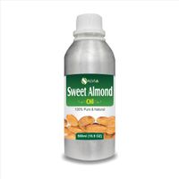 Sweet Almond (Prunus Amygdalus) Carrier Oil 100% Pure & Natural Undiluted Uncut Oil | Best For Aromatherapy | Therapeutic Grade - 500 ML