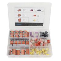 Didamx 100 Pcs Fast Connector Set Lever-Nut Wire Compact Connectors 2/3 / 5 Port and Push-In Wire Connector 2/4 / 6/8 Port Assortment Kit