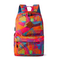 RUYEE Laptop School Backpack, Waterproof School Backpack With USB Charging Port For Men Women, Lightweight Fashion Travel Daypack College Student Rucksack Fits 14-inch Computer/Macbook Orange