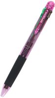 Tombow 4 Colors Ballpoint Pen, Reporter 4, Black, Red, Blue, Green, Transparent Pink Body (BC-FRC80)