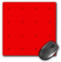 3Drose LLC 8 X 8 X 0.25 Inches Mouse Pad, Gray Digital Geometric Outline on Red (Mp_125350_1)