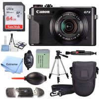 Canon PowerShot G7 X Mark II 20.1MP 4.2X Optical Zoom Digital Camera + 64GB Memory Card + Deluxe Camera Case + Spider Tripod + Premium Accessories Bundle
