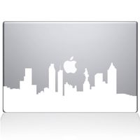 The Decal Guru Philadelphia City Skyline Decal Vinyl Sticker, 12" MacBook, White (2313-MAC-12M-W)