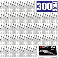 300 PCS Exacto Knife Blades, High Carbon Steel #11 Refill Exacto Art Blades Cutting Tool with Storage Case for Craft, Hobby, Scrapbooking, Stencil