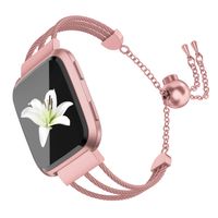 TOYOUTHS Stainless Steel Bracelet Compatible with Fitbit Versa/Versa 2 Bands for Women Premium Metal Wristband Replacement Versa Lite Special Edition SE Bangle Strap Dressy Accessories Rose Gold