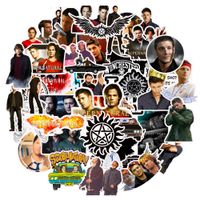 50Pcs Magic Anime Supernatural Theme Stickers Funny Stickers for Laptops, Computers, Hydro Flasks, Water Bottles Luggage Decal (Supernatural）