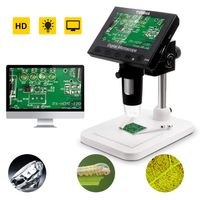 Tonha USB Digital Microscope | Perfect for School and Research Work | with Portable Battery | 4.3 LED Screen and Stand | 20X-500X Continuous Magnification Zoom | 8 LED Light Source | 3M Image Sensor