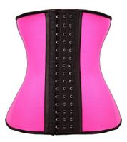 EUBUY Women's Latex Underbust Waist Trainer Corset for Weight Loss,Abdomen Compression Girdle Workout Waist Cincher Body Shaper Waist Trimmer Back Support Slimming Blet Hot Pink S