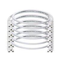 JESLED T5 T8 Extension Cords, 5ft Linkable Wire Cable Conenctor, 60" 3-Prong Extended Power Cable for Integrated LED Tube Light, Single LED Shop Garage Light Fixture, Under Cabinet Lights (Pack of 6)