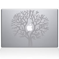 The Decal Guru Apple Tree Decal Vinyl Sticker, 15" MacBook Pro (2015 & Older Models), Silver (1493-MAC-15P-S)