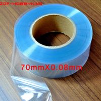 Jammas 70mm 70mmX0.08mm Transparent Clear PVC Heat Shrink Tube for RC LiPO NiMH NiCd Battery Shrinking Case Shealth Housing - (Color: 5 Meters)