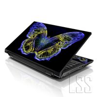 LSS 15 15.6 inch Laptop Notebook Skin Sticker Cover Art Decal Fits 13.3" 14" 15.6" 16" HP Dell Lenovo Apple Asus Acer Compaq (Free 2 Wrist Pad Included) Butterfly Floral
