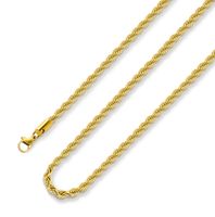 Monily 4MM 24 Inches Stainless Steel Twist Rope Chain Necklace Mens Womens Necklace Jewelry