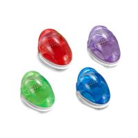 Officemate OIC Adhesive Cubicle Clips, Assorted Translucent Colors, 4 in a Pack (30174)