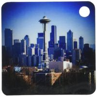 3dRose Seattle Space Needle and Downtown - Key Chains, 2.25 x 4.5 inches, set of 4 (kc_14267_2)