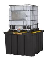 Justrite 28674 EcoPolyBlend 372 Sump Capacity, 55" x 55" x 37.5" (LXWXH), 9000 Load Capacity IBC Pallet