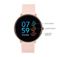 iTouch Sport Digital Smartwatch and Pedometer - Solid Silicone Strap (Blush)