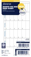 Filofax 2020 Personal/Compact Month on a Page Horizontal Refill, Monthly, Jan 2020- Dec 2020, 6.75 x 3.75 inches (C68405-20)