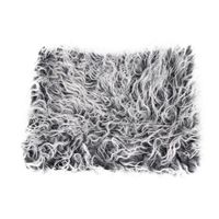Kehen Newborn Photo Props Soft Fur Quilt 19.7"x19.7" DIY Background Baby Photo Soft Blanket (Dark Gray)