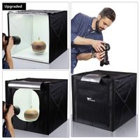 amzdeal Light Box for Photography 20inch Upgraded Photography Tent with LED Light 4 Backdrops (White Black Orange Grey)