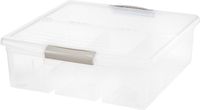 IRIS Large Divided Media Storage Box, Clear