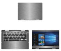 Decalrus - Protective Decal for Dell Inspiron 5482 / i5482 2-in-1 (14" Screen) Laptop Titanium Texture Brushed Aluminum Skin case Cover wrap BAdellInspiron2in1_5482Titanium