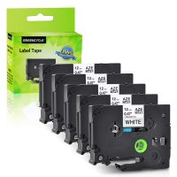 GREENCYCLE 5 Pack Compatible for Brother TZ-231 TZE-231 TZ TZE 231 0.47 Inch (12mm) x 26.2ft Black on White Laminated Label Tape for P-Touch PT-D210 PT-H100 PT-D400AD PT-P700 PT-D600 PT-D450 Labeler