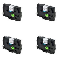 SuperInk 4 Pack Compatible for Brother HSe-241 HSe241 HS-241 HS241 Black on White Heat Shrink Tube Label Tape use in PT-D400 PT-D600 PT-E300 PT-E500 PT-P750WVP Printer (0.69''x 4.92ft, 17.7mm x 1.5m)