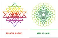 Quiplip EM04096PCK Sacred Geometry Greeting Cards"Miracle, Calm", 6-pack