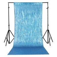 TRLYC 4Ft7Ft Turquoise Sequin Wedding Fabric Party Background Sparkly Wedding Curtain