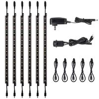 TORCHSTAR LED Safe Lighting Kit, (6) 12 Inch Linkable Light Bars + Motion Sensor + UL Power Adapter, Under Cabinet, Gun Safe, Locker, Closet, Under Counter, Shelf, Showcase Lighting, 5000K Daylight