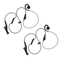 2 Pack Maxtop AEH3000-M9 Walkie Talkie Two Way Radio Black Headset Earpiece Mic for Motorola D93441 DP4400EX DGP8550EX