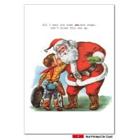 1111 'Asless Chaps' - Funny Merry Christmas Greeting Card with 5" x 7" Envelope by NobleWorks