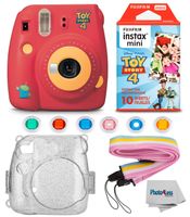 Fujifilm Instax Mini 9 Instant Camera - Toy Story 4 Edition, Fuji Instax Mini Instant Film Toy story (10 Sheets), Glitter Hard Case, - Mini 9 Accessory Bundle