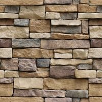 Stone Peel and Stick Wallpaper - Self Adhesive Wallpaper - Removable Contact Paper, Wall Paper, or Shelf Paper - 3D Faux Textured Stone Wall Look - Brick Wallpaper - (1, 17.71" Wide x 393" Long)