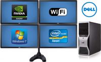 AUTOCAD 3D and 2D Computer System- Dell Precision T5500 Workstation- 32GB Ram- 8 Core 2 X 2.66GHz Intel Quad Xeon up to 2.93GHz| 500GB SSD + 4TB | Nvidia Quadro NVS 450| 4 X 22" Monitors w/ Quad Stand