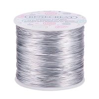 BENECREAT 20 Gauge 770FT Aluminum Wire Anodized Jewelry Craft Making Beading Floral Colored Aluminum Craft Wire - Silver