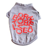 Hemlock Small Dog T-Shirt Pets, Teddy Clothes Puppy Cat Clothes Doggy Clothes Tee Shirts (L, Grey-2)