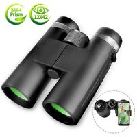 Binoculars for Adults, 12x42 BAK4 Roof Prism FMC Lens, Compact Professional HD Binoculars with Low Light Night Vision Waterproof Binoculars for Bird Watching Hunting Concert with Smartphone Adapter