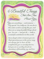 Miniature Easel Print with Magnet: 6 Beautiful Things That Are True About You, 3.6" x 4.9"