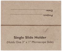 Heathrow Scientific HD9903 Heavy Cardboard Slide Mailer with Thumb Groove, 1 Place, 95mm Length x 40mm Width x 5mm Height (Pack of 25)