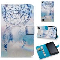 Kindle Fire7 2015/2017 Case,Slim Leather Magnetic Standing Protective Folio Wallet Case with Credit Card Holder Xmas Birthday Gift Girl Lady for Amazon Fire 7 Tablet -Black+Purple-blue320