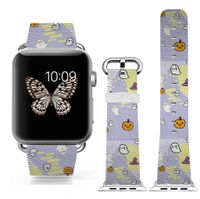 3C-LIFE iwatch/iwatch 2 fashion band for Apple Watch/Apple Watch 2 Sport 42mm Space Aluminum Case, Cartoon Ghost Halloween Theme